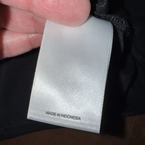 Express Black Ruched Draped Mini Dress NWT Small Stretch Bodycon Cocktail LBD - Picture 12 of 13